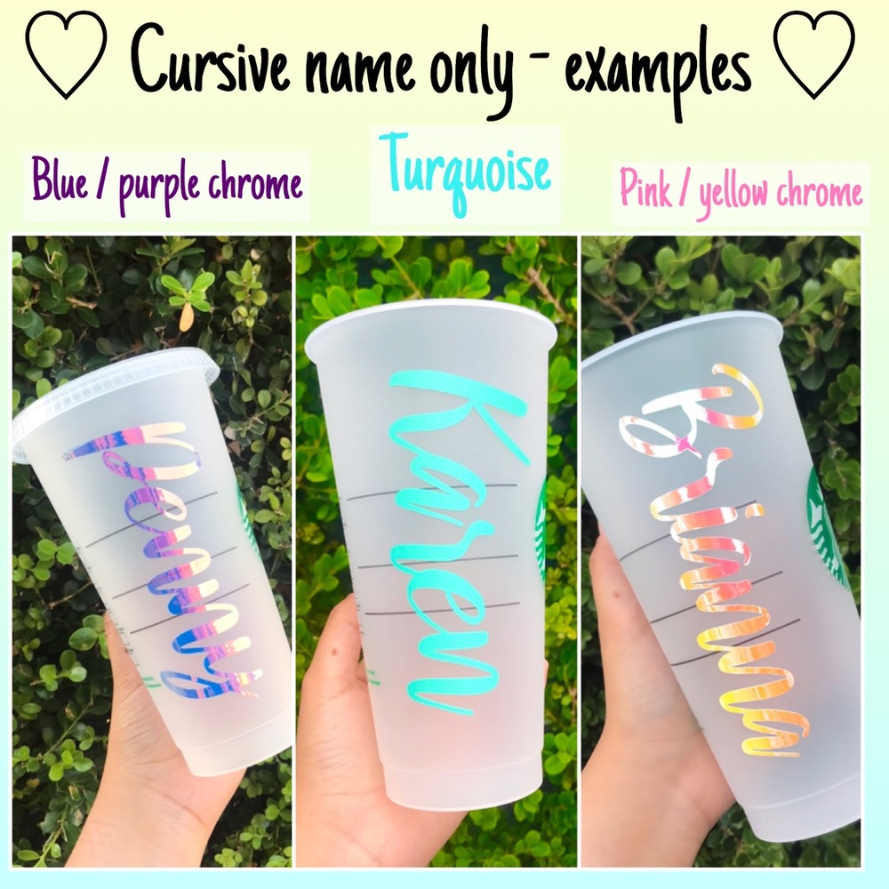 ☀️ NEW custom Starbucks reusable cold cup 💕